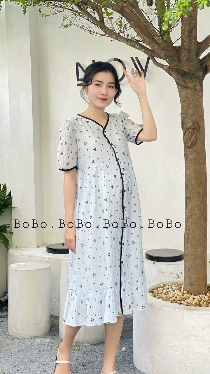 Đầm Bầu Đẹp Hàng Hiệu, Sang Chảnh (RẤT DỄ THƯƠNG) 23 Đầm bầu màu xanh dương