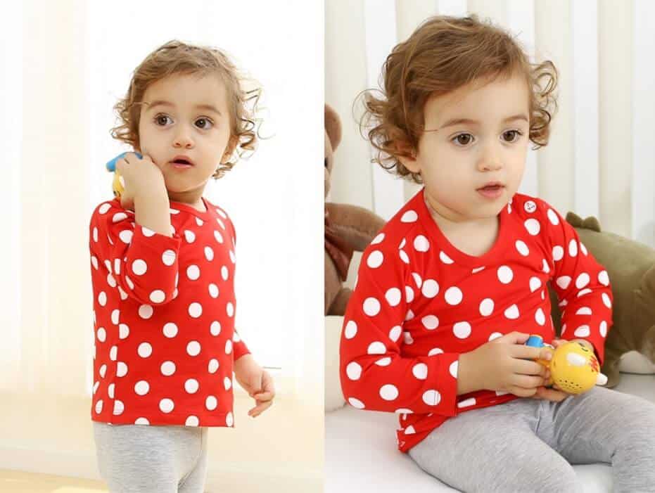 Áo thun 100% cotton cho trẻ sơ sinh cao cấp (Rất dễ thương) 14 áo thun cho trẻ sơ sinh màu đỏ